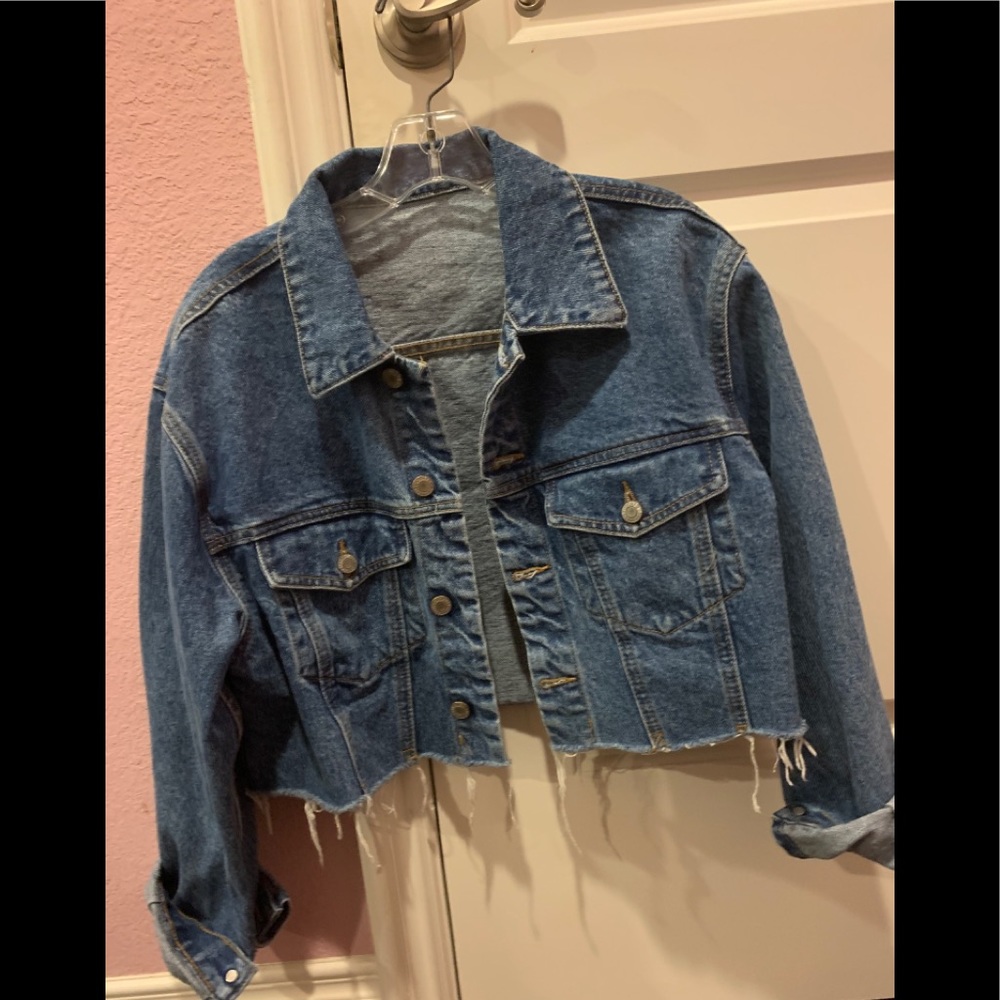NWOT Brandy Melville cropped jean jacket!